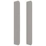 Voir la diapositive 4 : VIDAXL Tete de lit avec oreilles Gris clair 83x16x118/128 cm Tissu