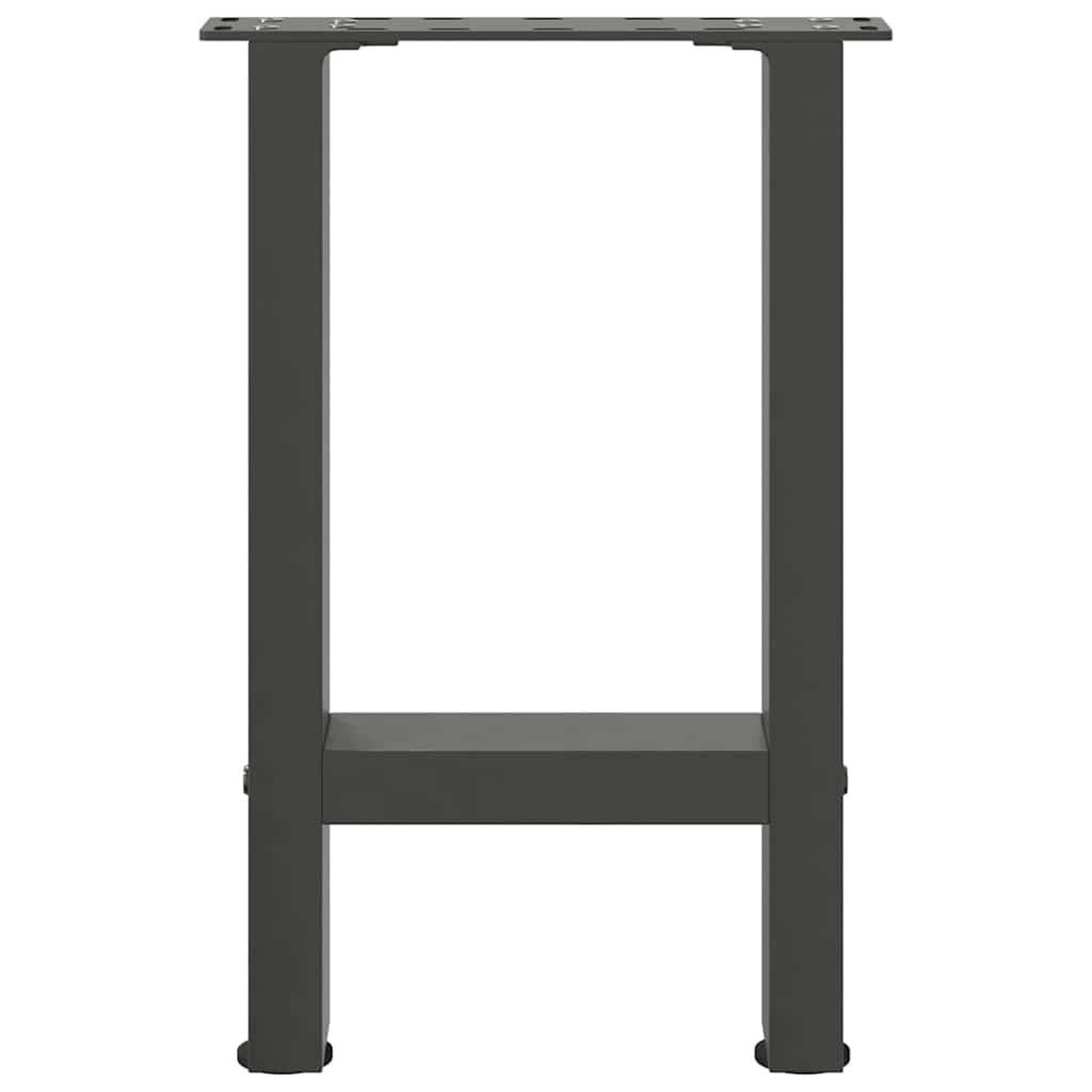 Voir la diapositive 5 : VIDAXL Pieds de table basse anthracite 2 pcs 28x(42-43) cm acier