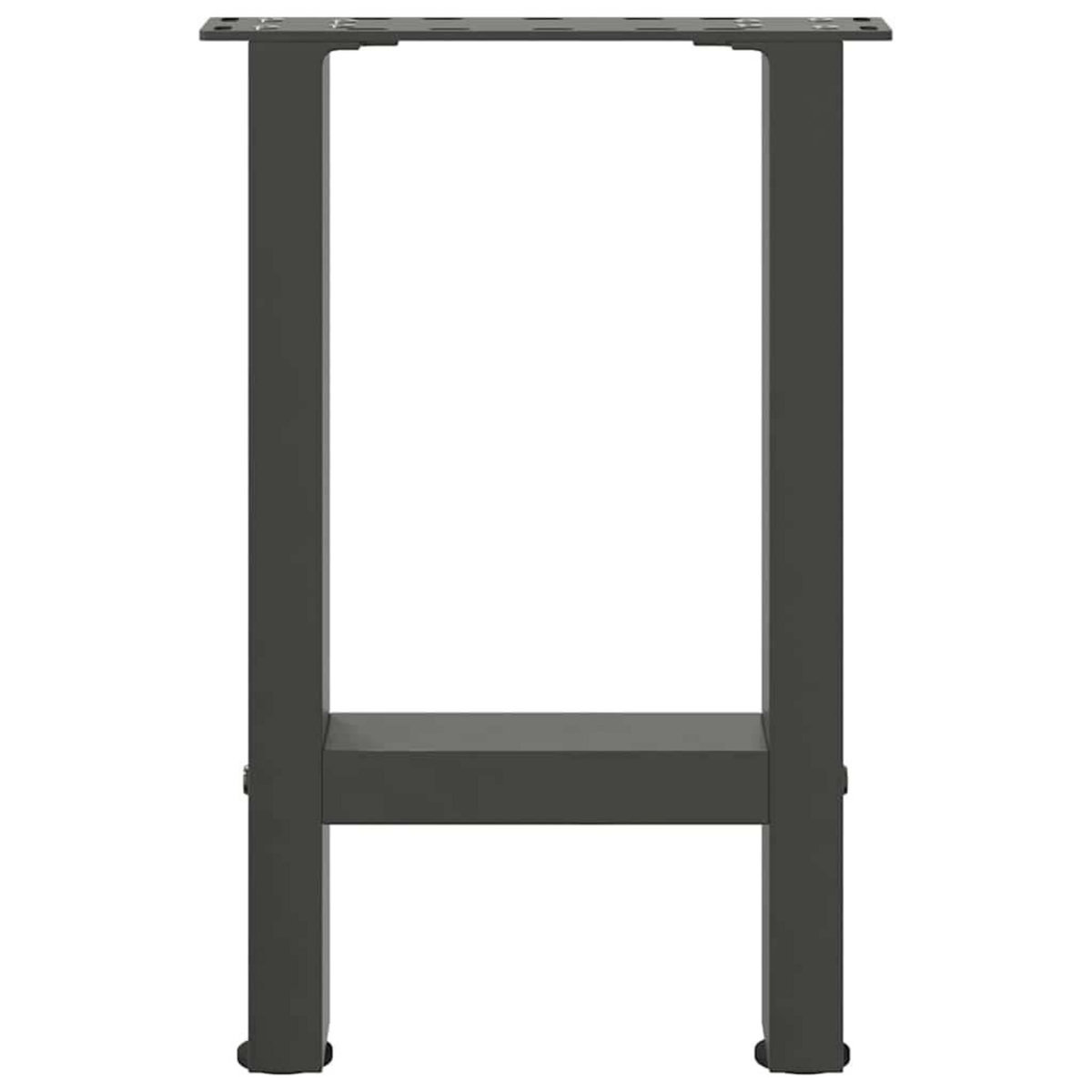 VIDAXL Pieds de table basse anthracite 2 pcs 28x(42-43) cm acier