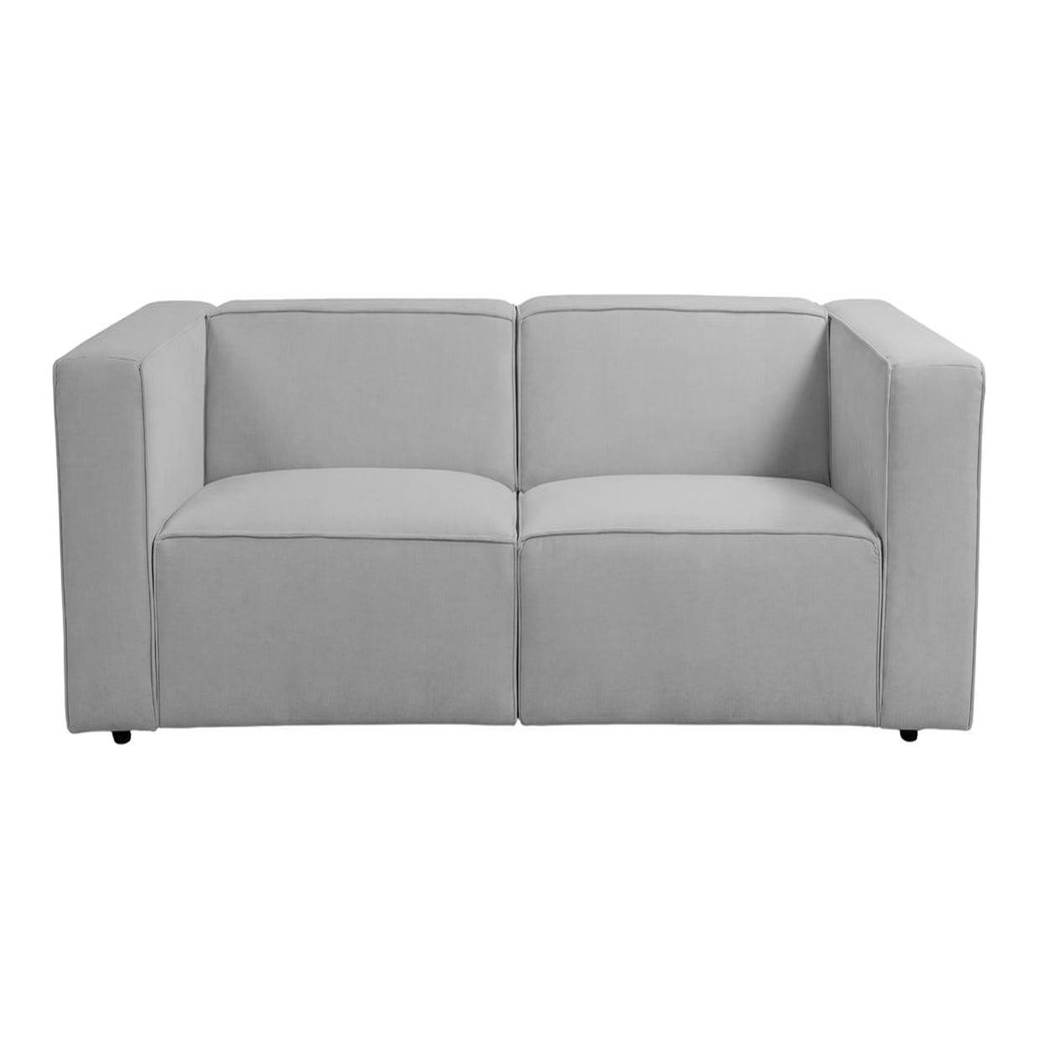 Voir la diapositive 1 : CASANOVA PARIS Basil - canapé droit tissu lisse 3 places