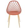 Voir la diapositive 3 : Paris Prix Lot de 4 Chaises Design  Malaga  80cm Terracotta