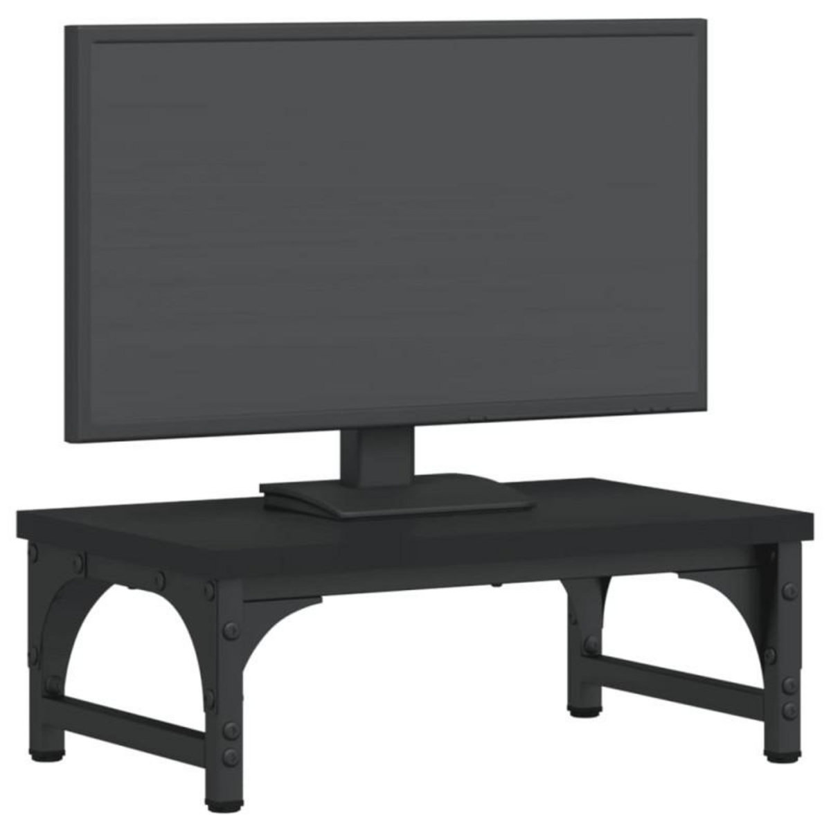 VIDAXL Support de moniteur noir 37x23x14 cm bois d ingénierie