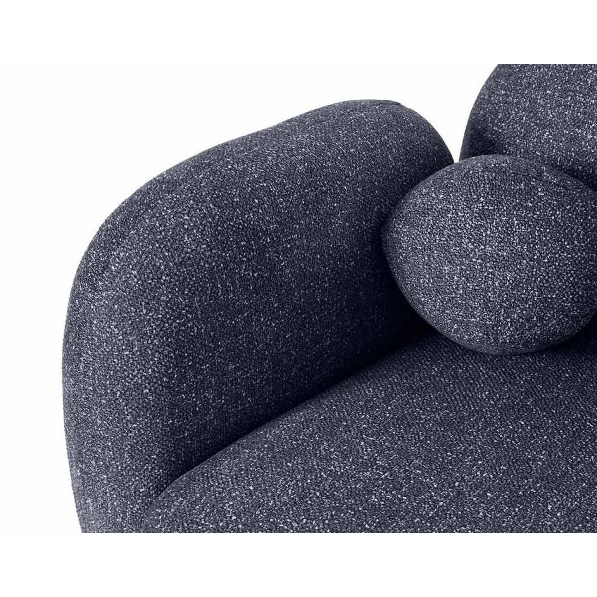 LISA DESIGN Velris - canapé d'angle droit 3 places en tissu moucheté