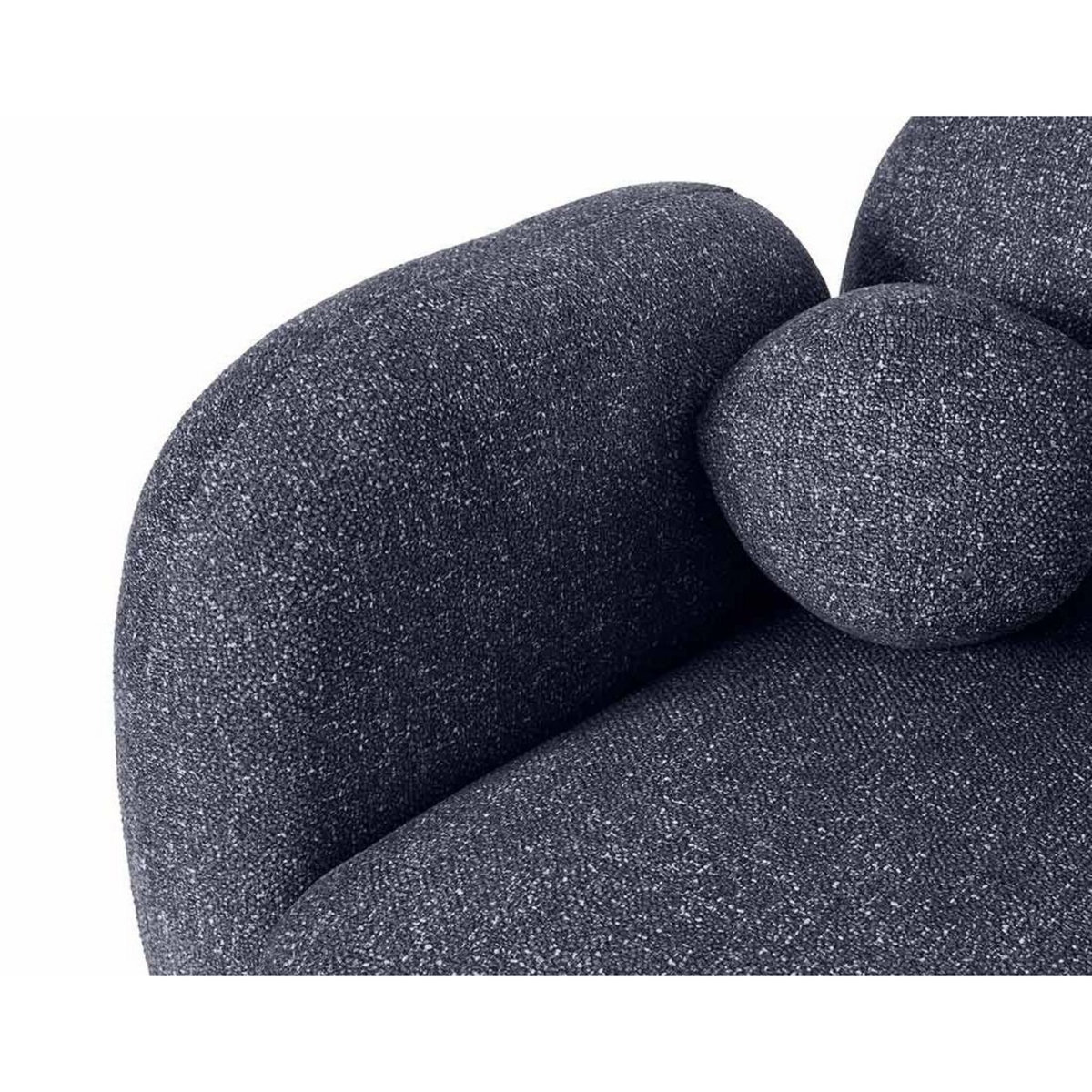 LISA DESIGN Velris - canapé d'angle droit 3 places en tissu moucheté