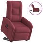 Voir la diapositive 1 : VIDAXL Fauteuil inclinable electrique rouge bordeaux tissu