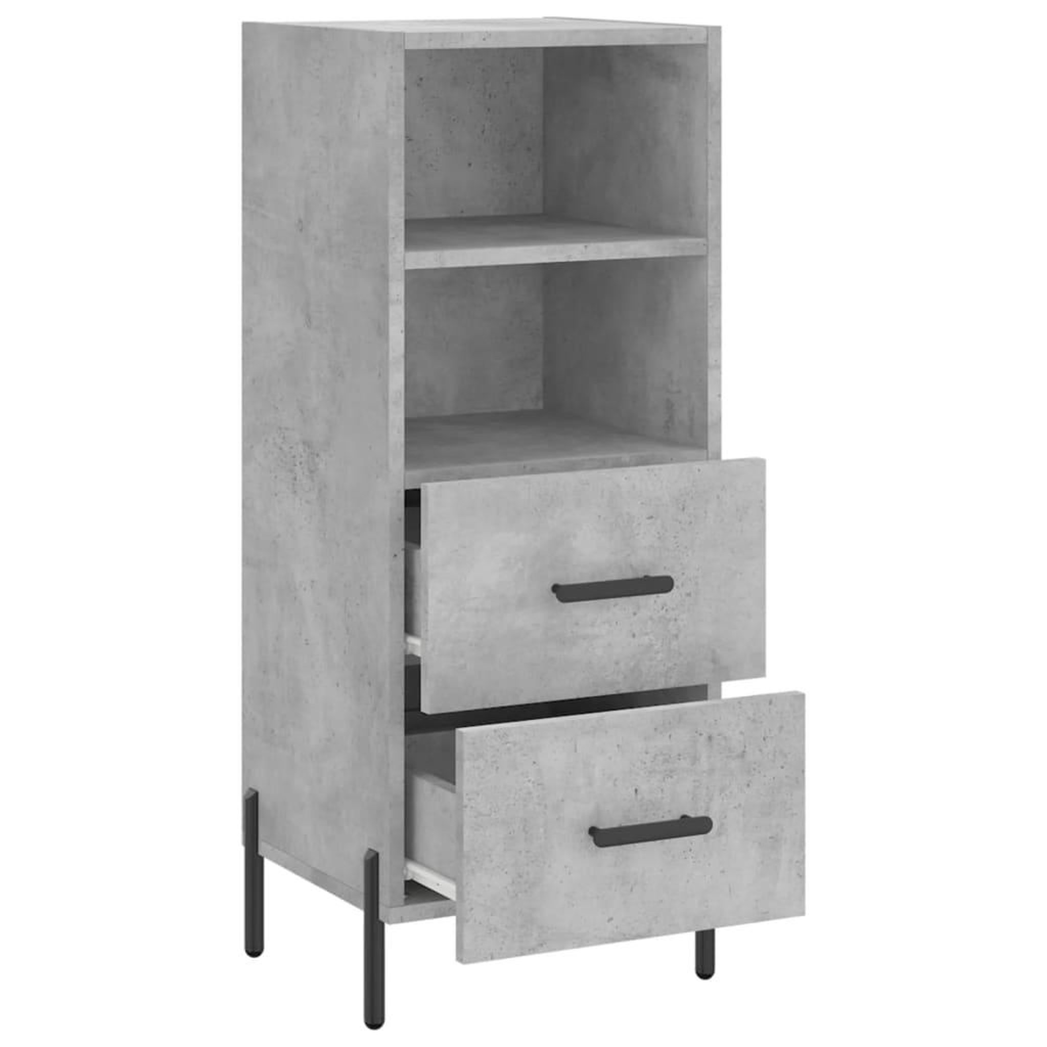 Voir la diapositive 5 : VIDAXL Buffet Gris beton 34,5x34x90 cm Bois d'ingenierie