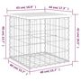 Voir la diapositive 6 : VIDAXL Banc de jardin design gabion 43x44x42 cm bois de pin impregne