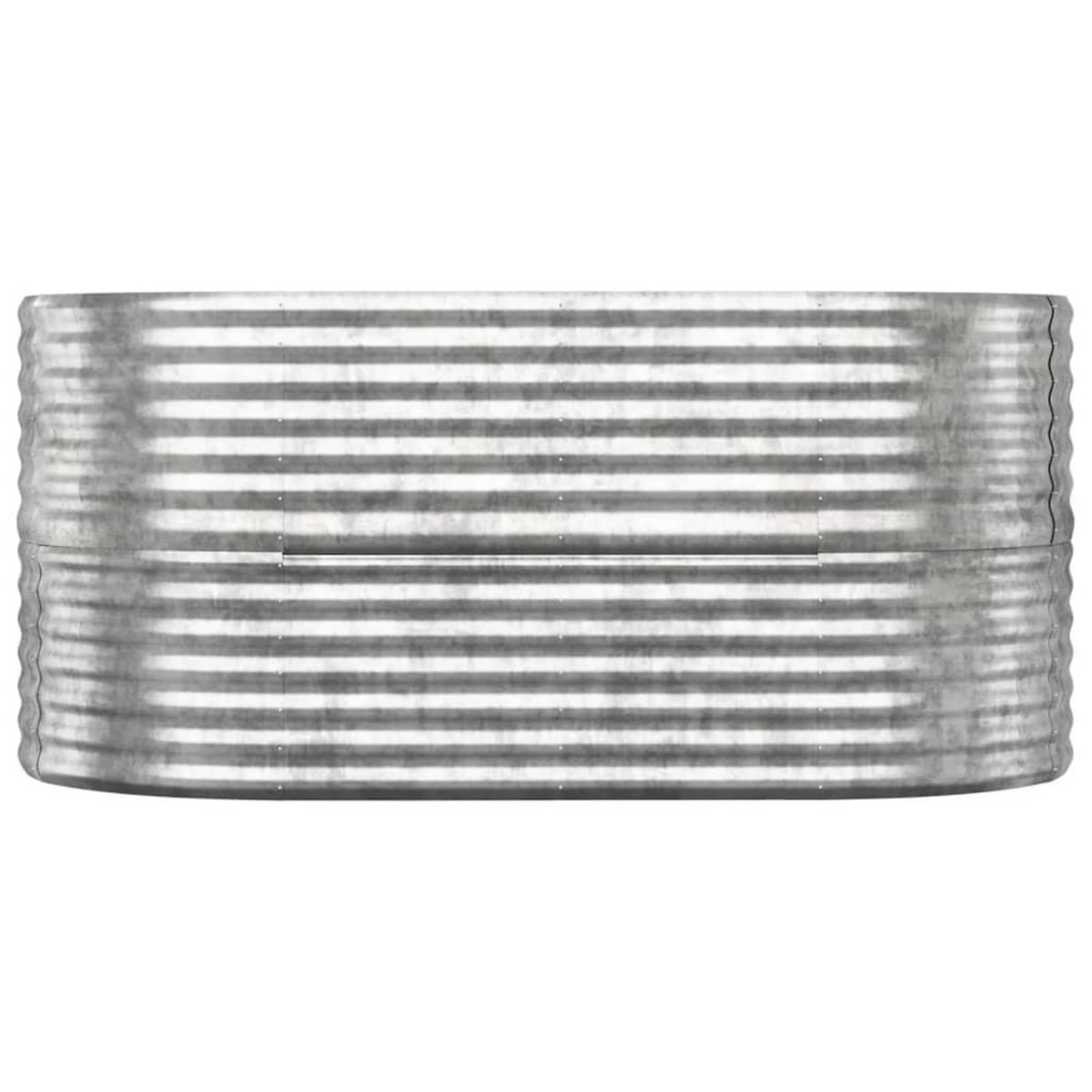VIDAXL Lit sureleve de jardin Acier enduit de poudre Argente