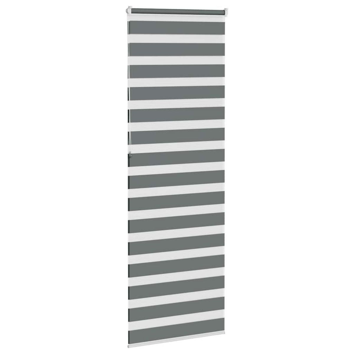VIDAXL Store zebre gris fonce largeur du tissu 65,9 cm polyester