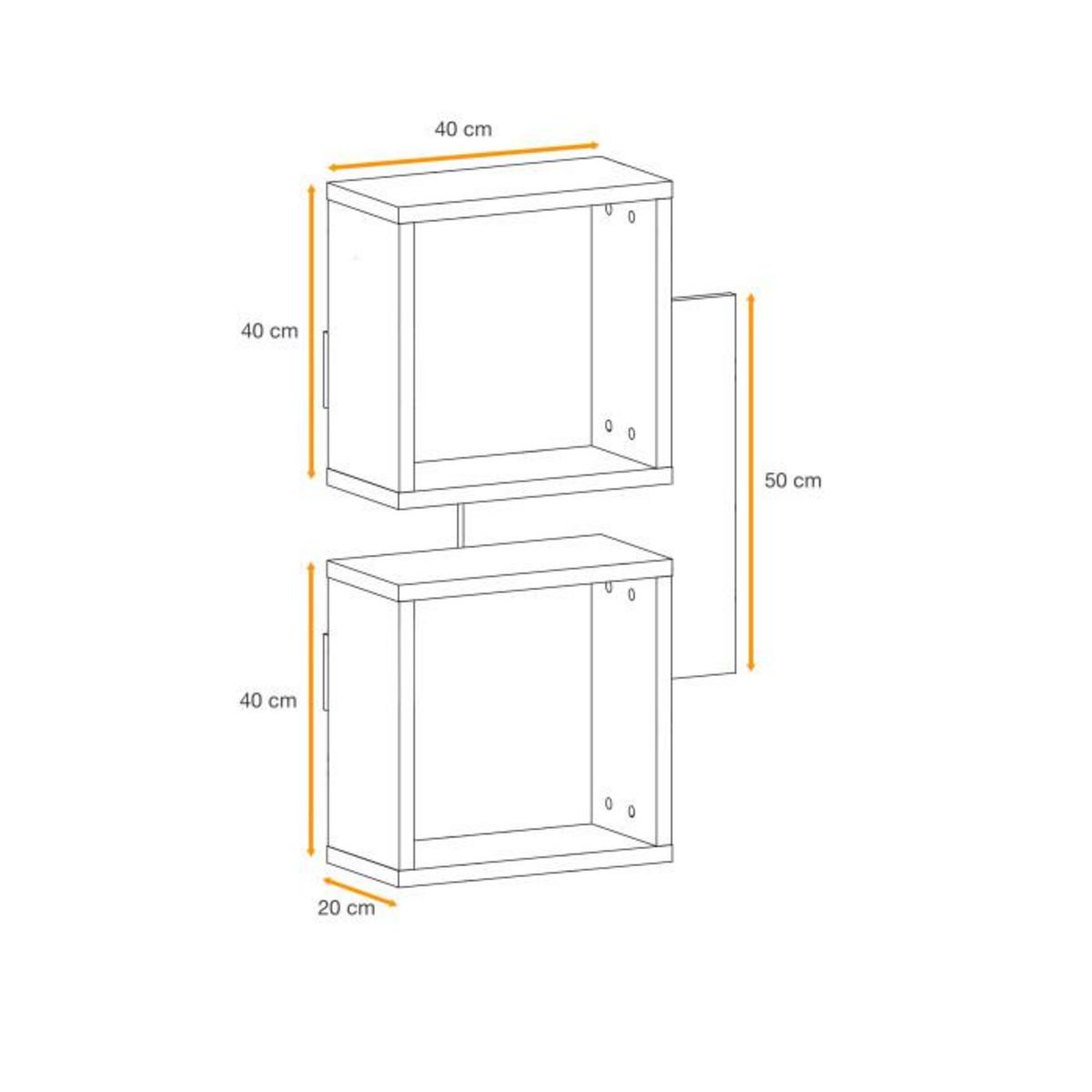 Paris Prix Panneau Mural & 2 Étagères  Easy  90cm Blanc