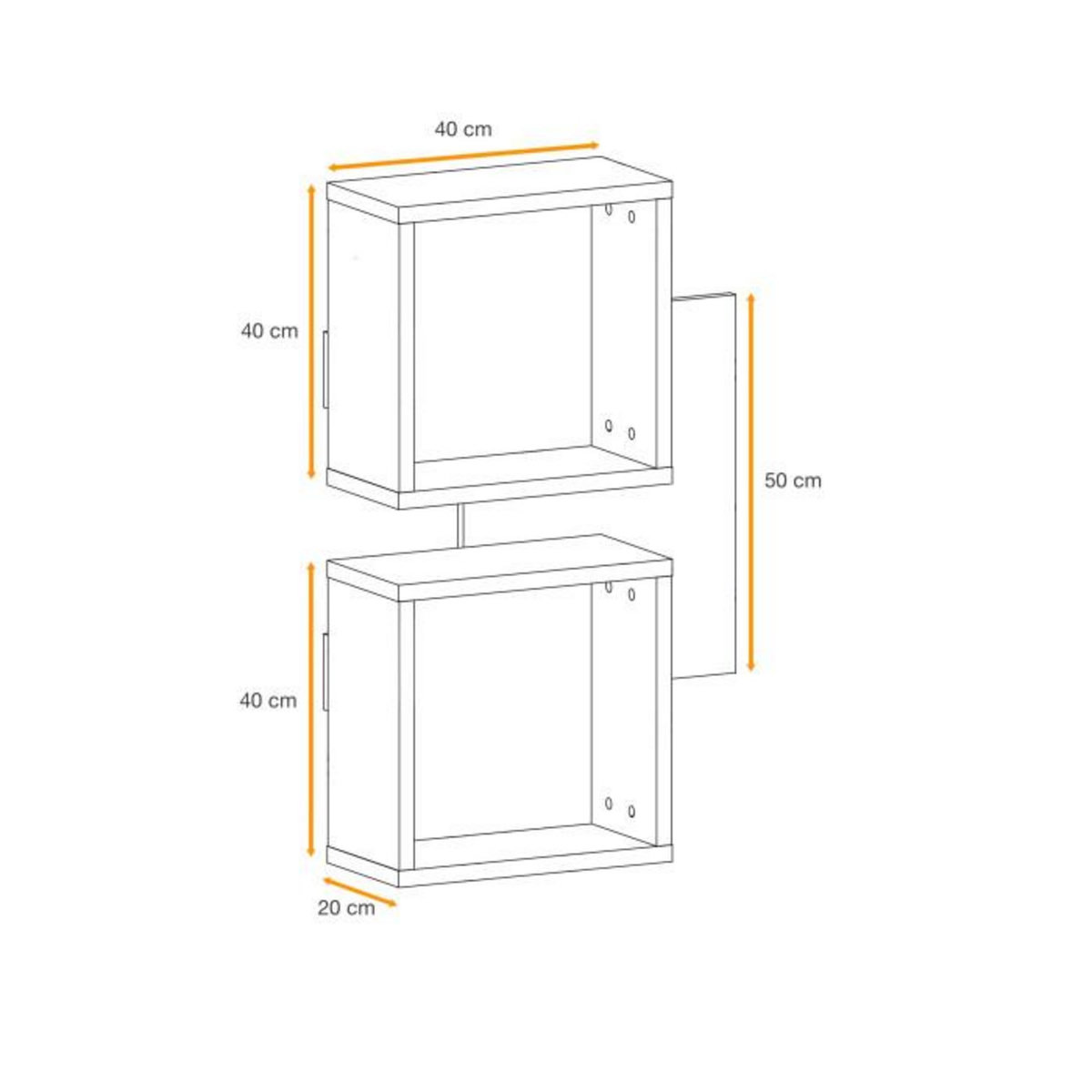 Paris Prix Panneau Mural & 2 Étagères  Easy  90cm Blanc