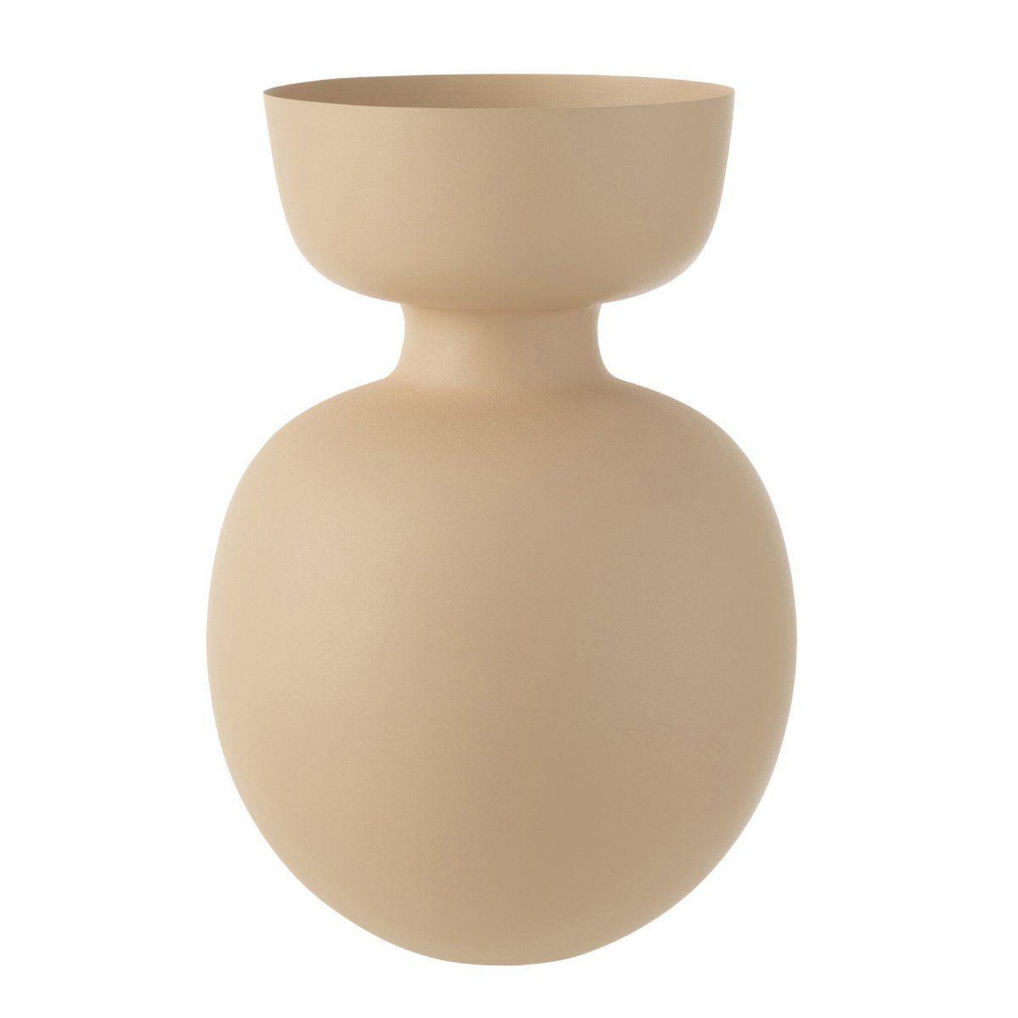 J-LINE Vase déco en métal  thibault  45cm beige