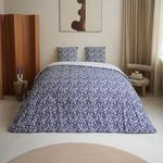 DODO Pack Housse de couette + Taie(s) d'oreiller Coton Flora. Coloris disponibles : Bicolore