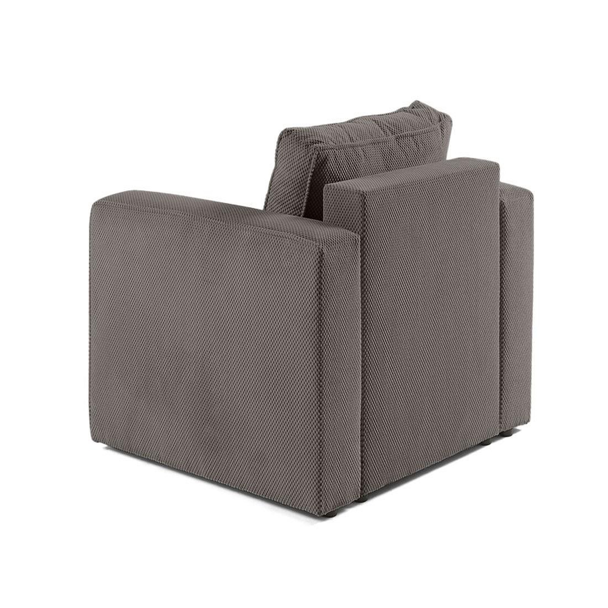 Voir la diapositive 3 : BEST MOBILIER Topaze - fauteuil - en velours texturé