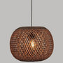 Voir la diapositive 2 : ATMOSPHERA Lampe Suspension en Bambou  Sinai  45cm Beige