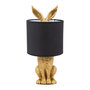 Voir la diapositive 1 : OSTARIA Lampe lapin doré abat-jour noir