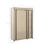 Voir la diapositive 6 : VIDAXL Garde-robes pliables 2 pcs Creme 110x45x175 cm Tissu