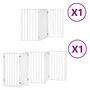 Voir la diapositive 2 : VIDAXL Barriere pour chien porte pliable 9panneaux blanc bois peuplier