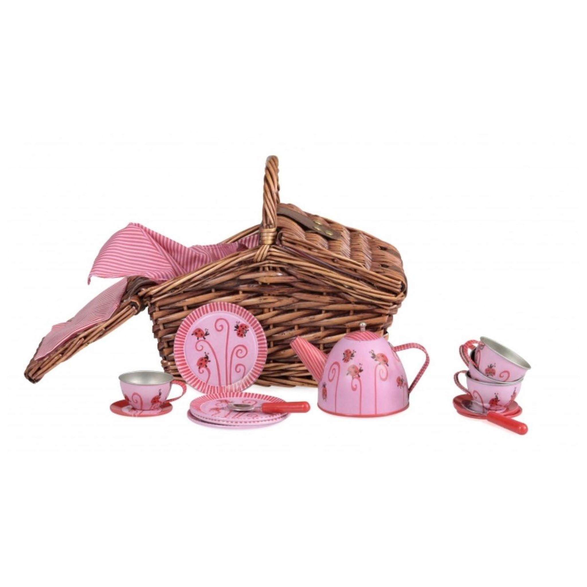 EGMONT TOYS Set de the metal coccinelle dans panier osier