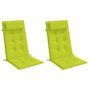 Voir la diapositive 3 : VIDAXL Coussins de chaise a dossier haut lot de 2 vert vif