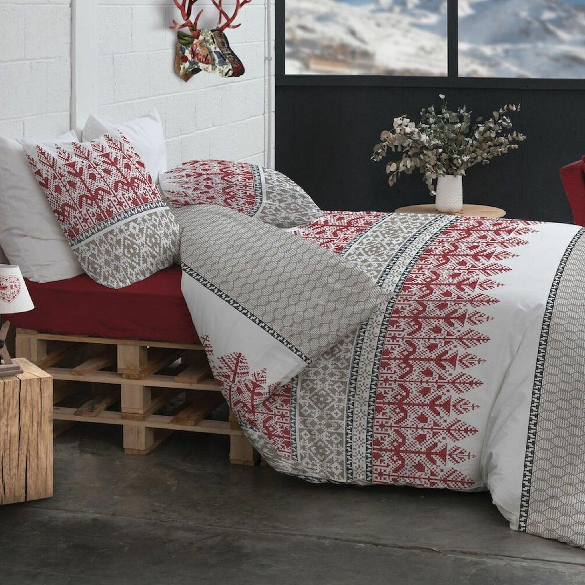 Voir la diapositive 2 : Les Ateliers du Linge Parure housse de couette 100% coton 57fils , halti