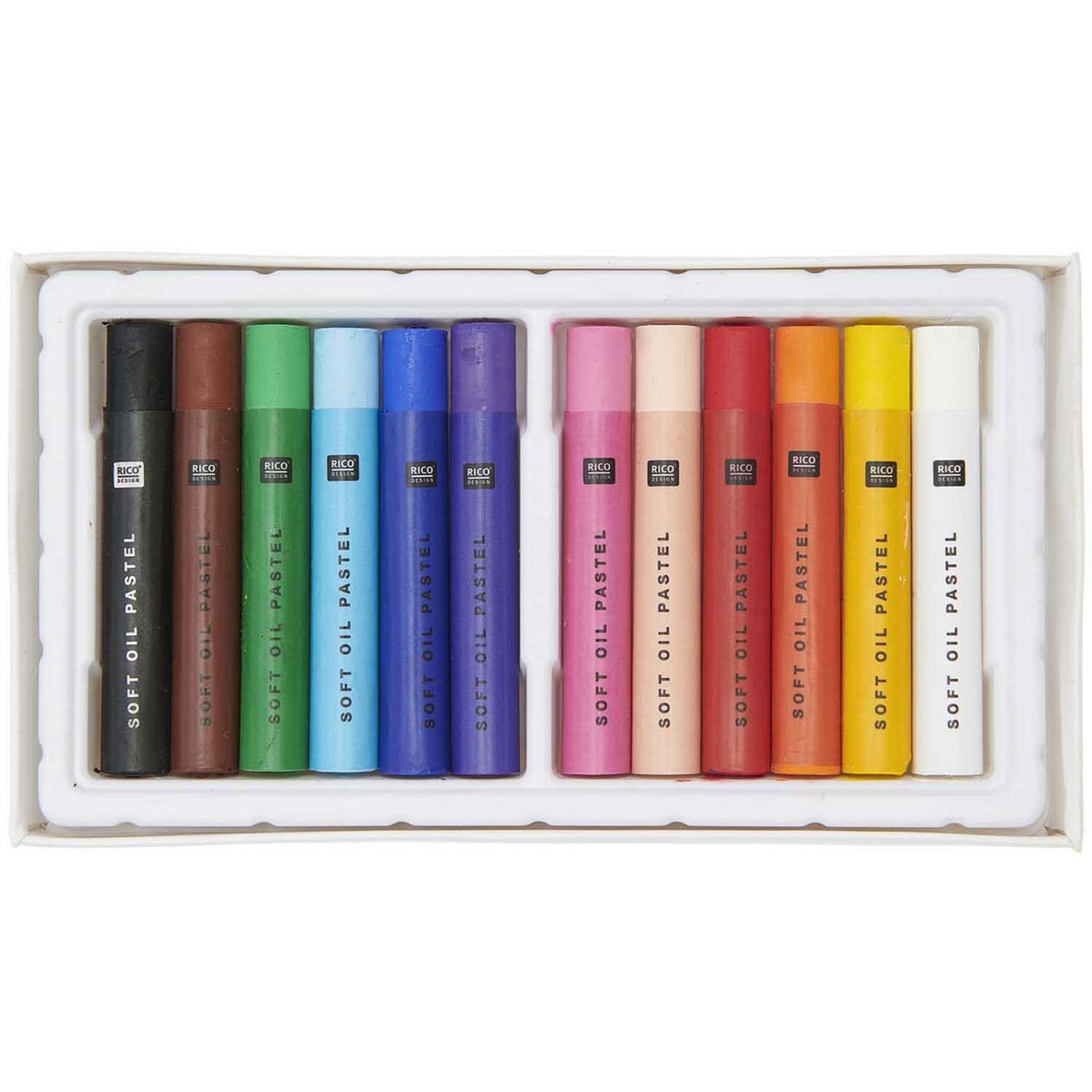 RICO DESIGN Pastels à l'huile 12 couleurs