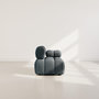 Voir la diapositive 6 : LISA DESIGN Ruby - module d'assise droit en velours texturé