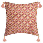 ATMOSPHERA Housse de Coussin Imprimé  Hindou  40x40cm Rouge