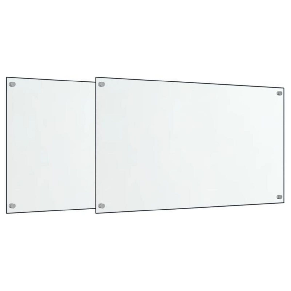 VIDAXL Dosserets de cuisine 2 pcs transparent 70x40 cm verre trempé