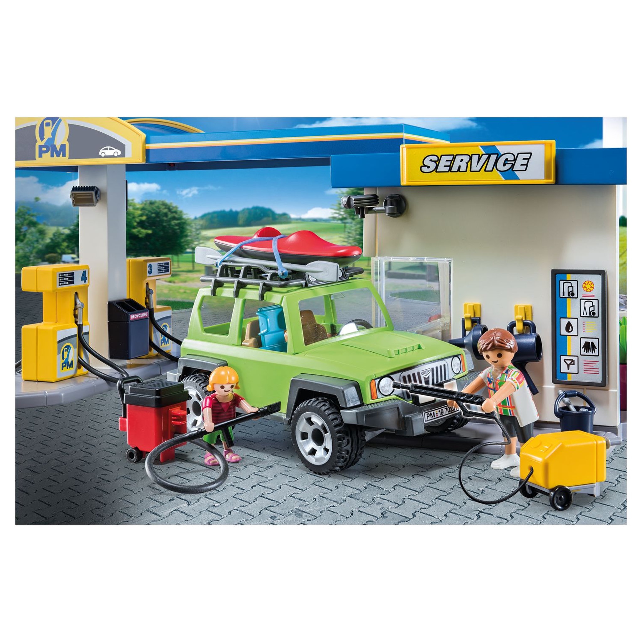 Playmobil City Life 70201 pas cher, Station service Playmobil City Life 70201 pas cher, Station service