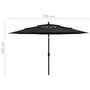 Voir la diapositive 6 : VIDAXL Parasol de jardin a 3 niveaux avec mat en aluminium noir 3,5 m