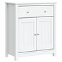 Voir la diapositive 2 : VIDAXL Armoire de salle de bain BERG blanc 69,5x34x80 cm pin massif