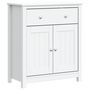Voir la diapositive 2 : VIDAXL Armoire de salle de bain BERG blanc 69,5x34x80 cm pin massif