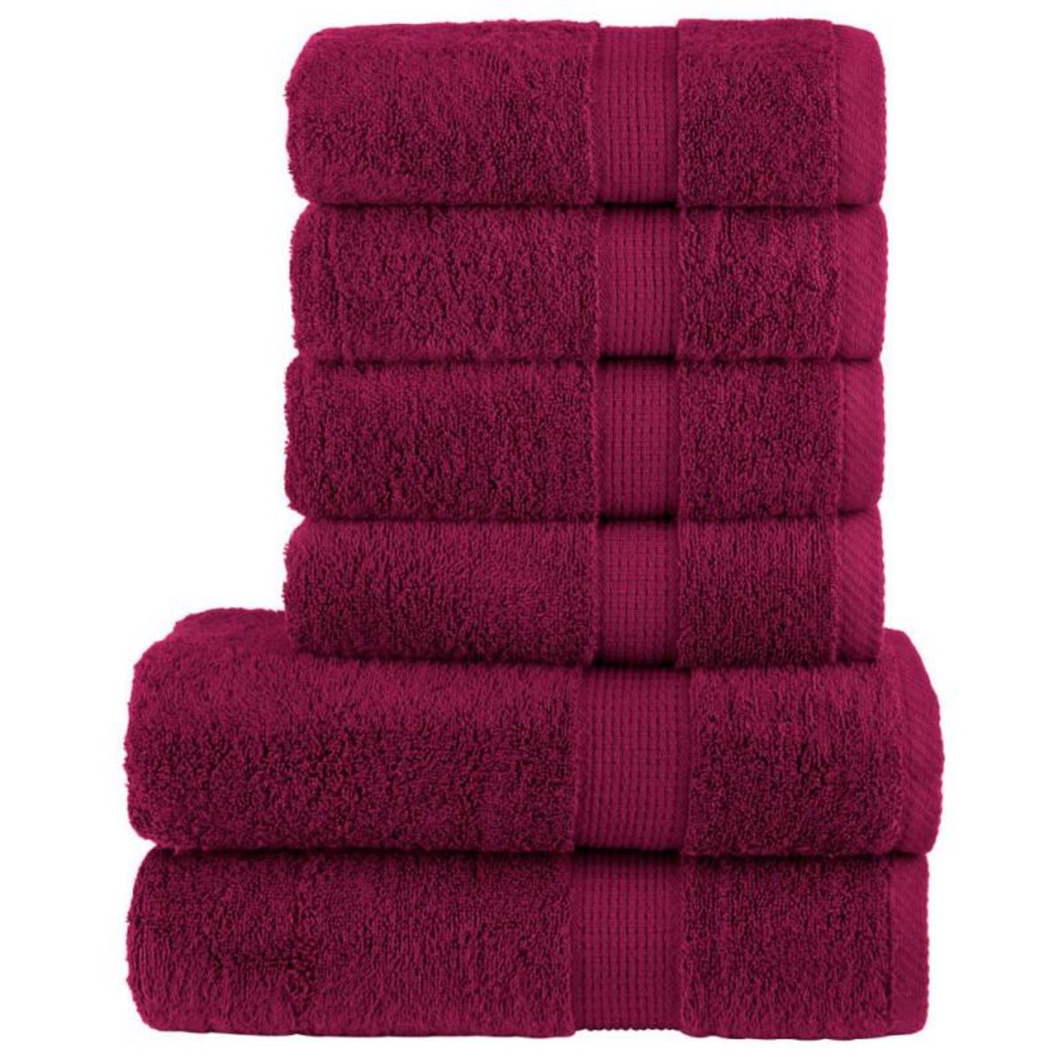 VIDAXL Ensemble de serviettes de qualité supérieure SOLUND 6 pcs