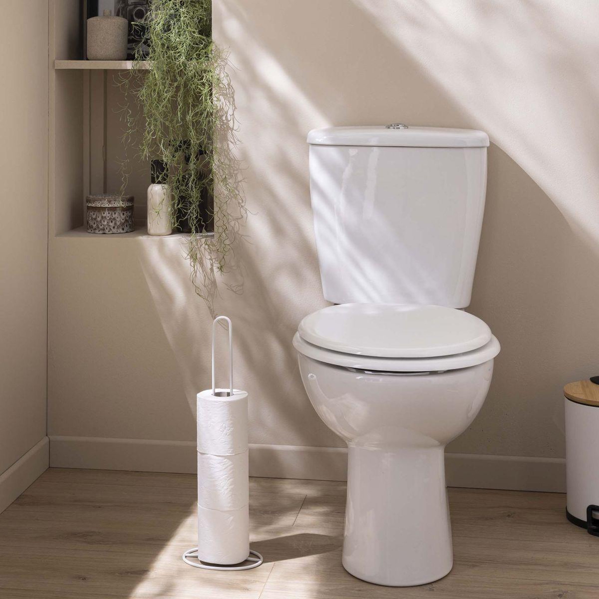 Voir la diapositive 3 : Douceur d'Intérieur Réserve papier wc design  filano  43cm blanc