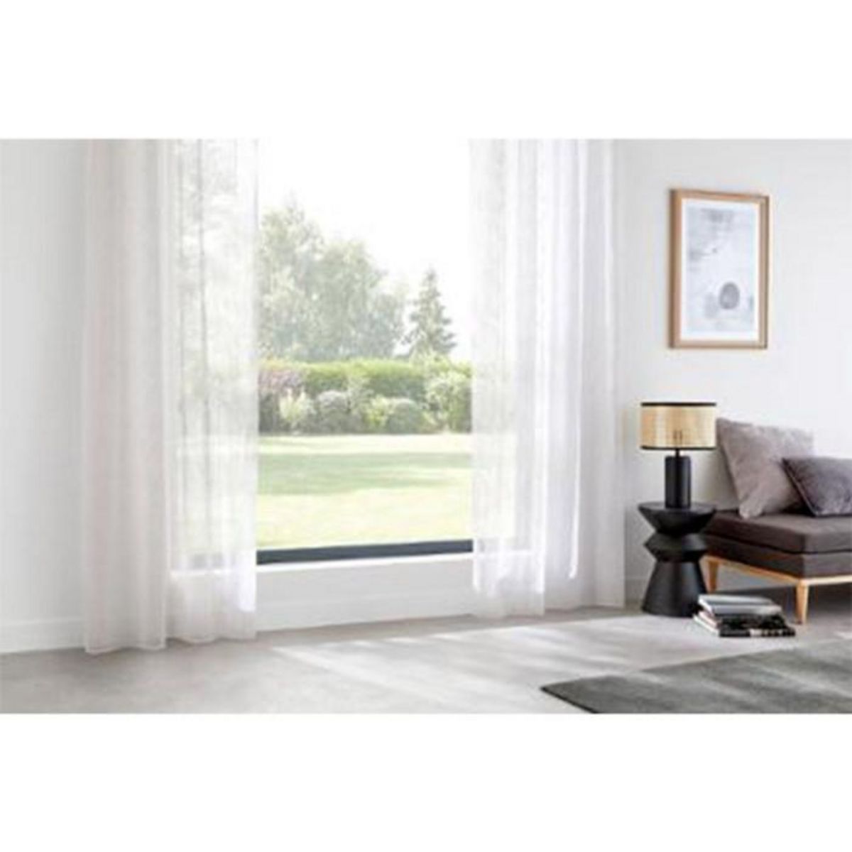 ATMOSPHERA Rideau Voilage à Œillets  Ruben  140x240cm Blanc