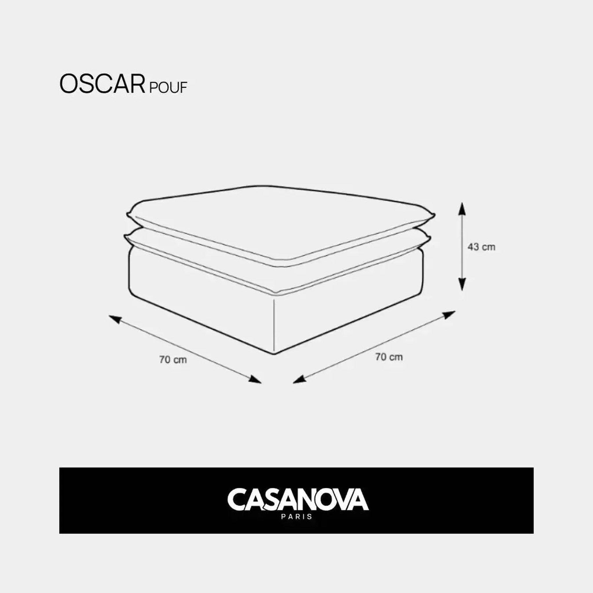 Voir la diapositive 6 : CASANOVA PARIS Oscar - pouf velours cotelé