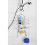 Voir la diapositive 5 : Wenko Serviteur de douche 3 tablettes et 2 crochets en métal - Argent