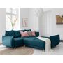 Voir la diapositive 3 : BEST MOBILIER Lena - canapé d'angle convertible - avec coffre - style scandinave - 5 places - gauche