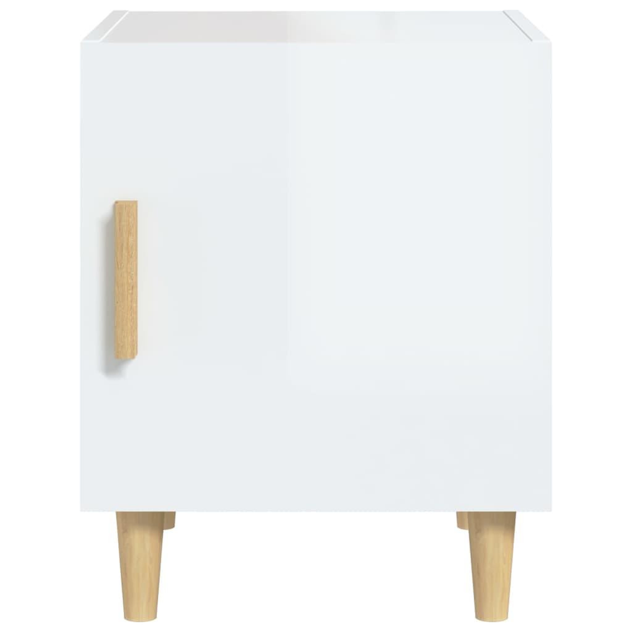 Voir la diapositive 3 : VIDAXL Table de chevet Blanc brillant Bois d'ingenierie