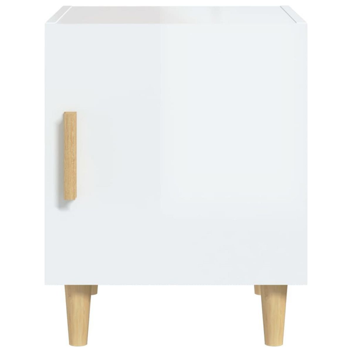 VIDAXL Table de chevet Blanc brillant Bois d'ingenierie