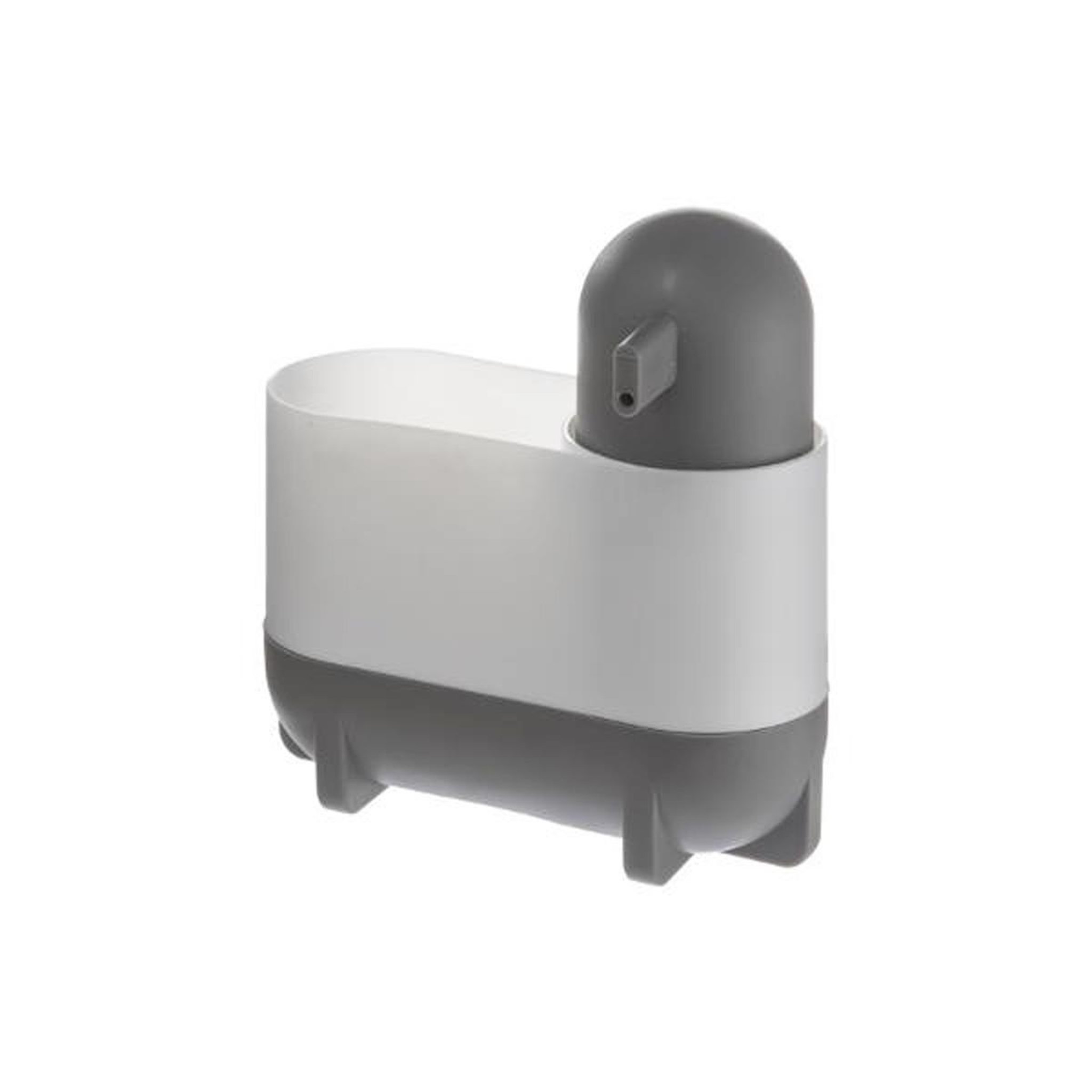 Voir la diapositive 1 : FIVE Distributeur de savon & porte éponge  push  18cm blanc
