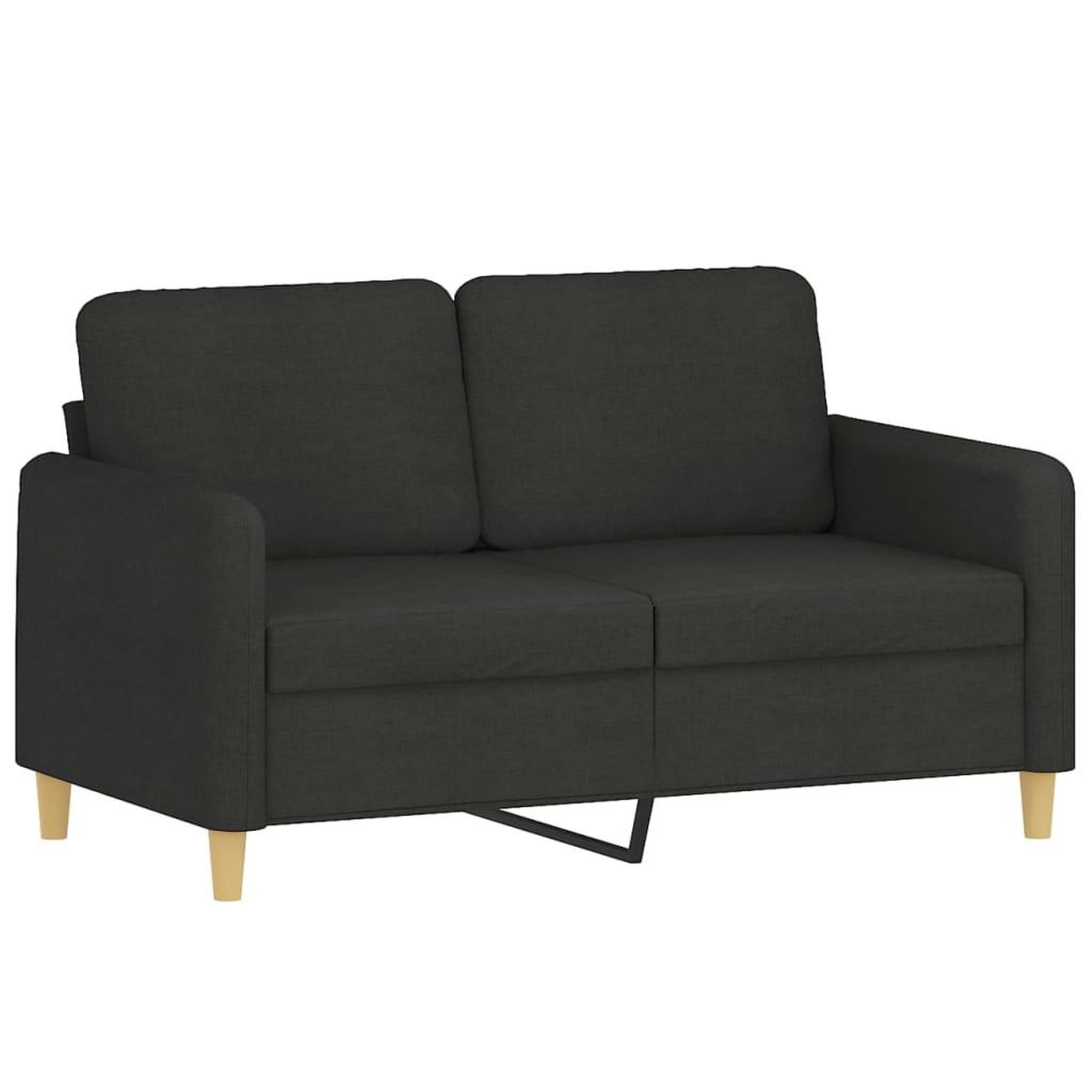 Voir la diapositive 3 : VIDAXL Ensemble de canapes 2 pcs avec coussins Noir Tissu