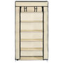 Voir la diapositive 4 : VIDAXL Armoire a chaussures avec housse Creme 58x28x106 cm Tissu