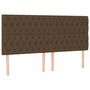 Voir la diapositive 2 : VIDAXL Tetes de lit 4 pcs Marron Fonce 100x7x78/88 cm Tissu