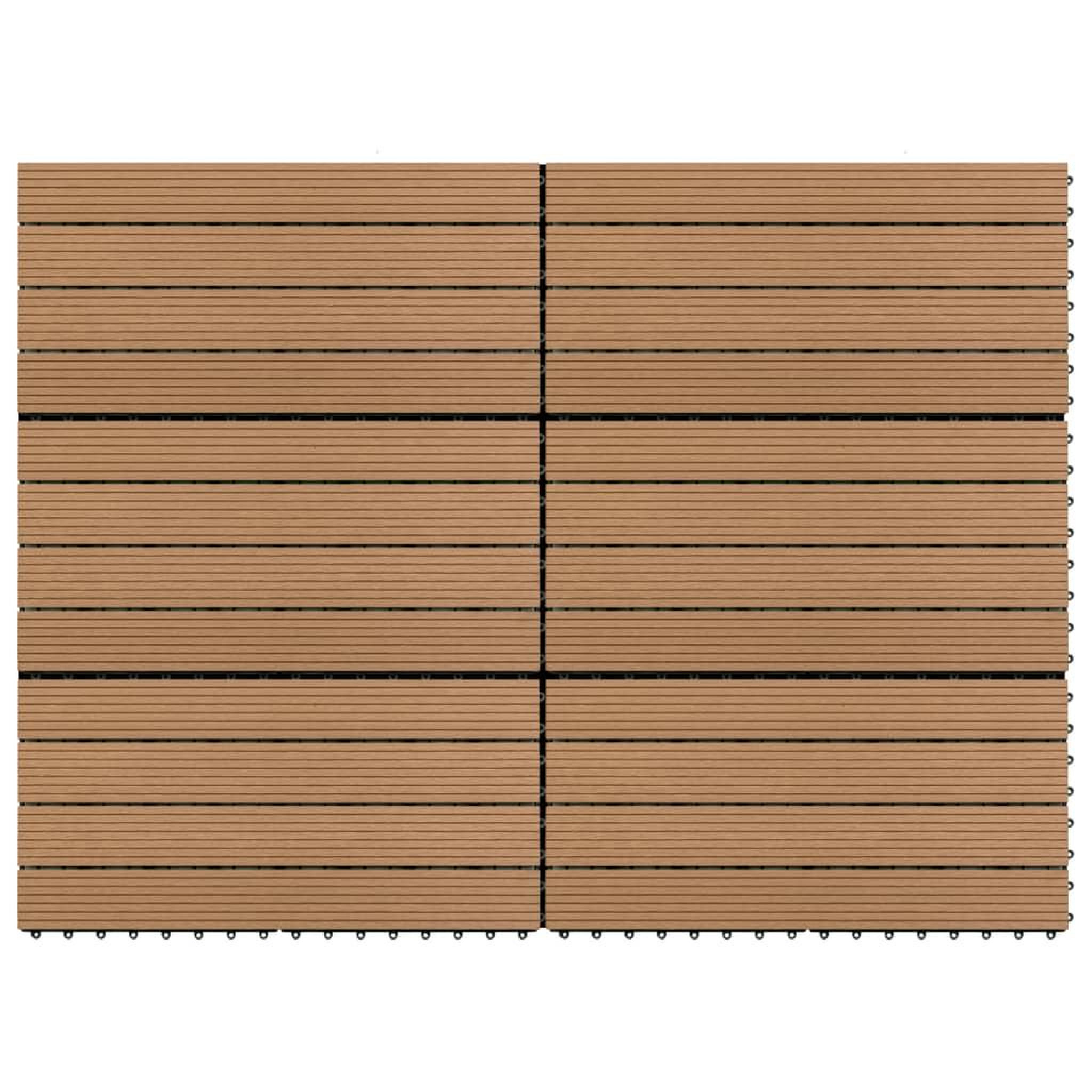 Voir la diapositive 1 : VIDAXL Carreaux de terrasse 6 pcs WPC 60x30 cm 1,08 m^2 Marron