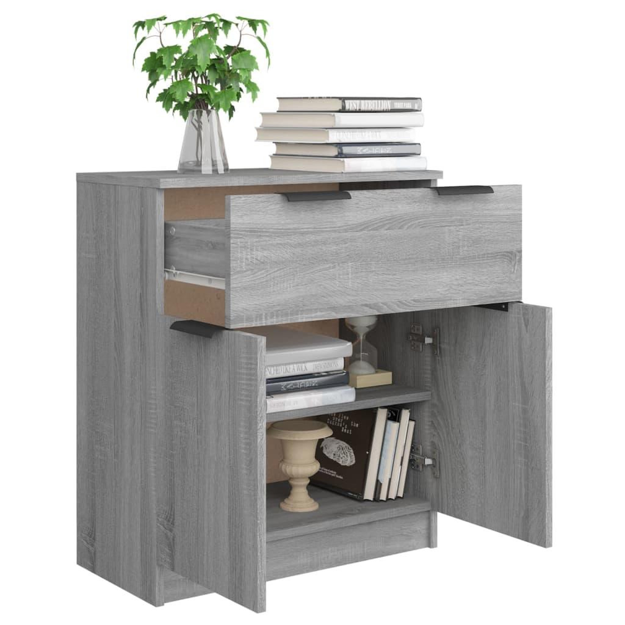 Voir la diapositive 4 : VIDAXL Buffet Sonoma gris 60x30x70 cm Bois d'ingenierie