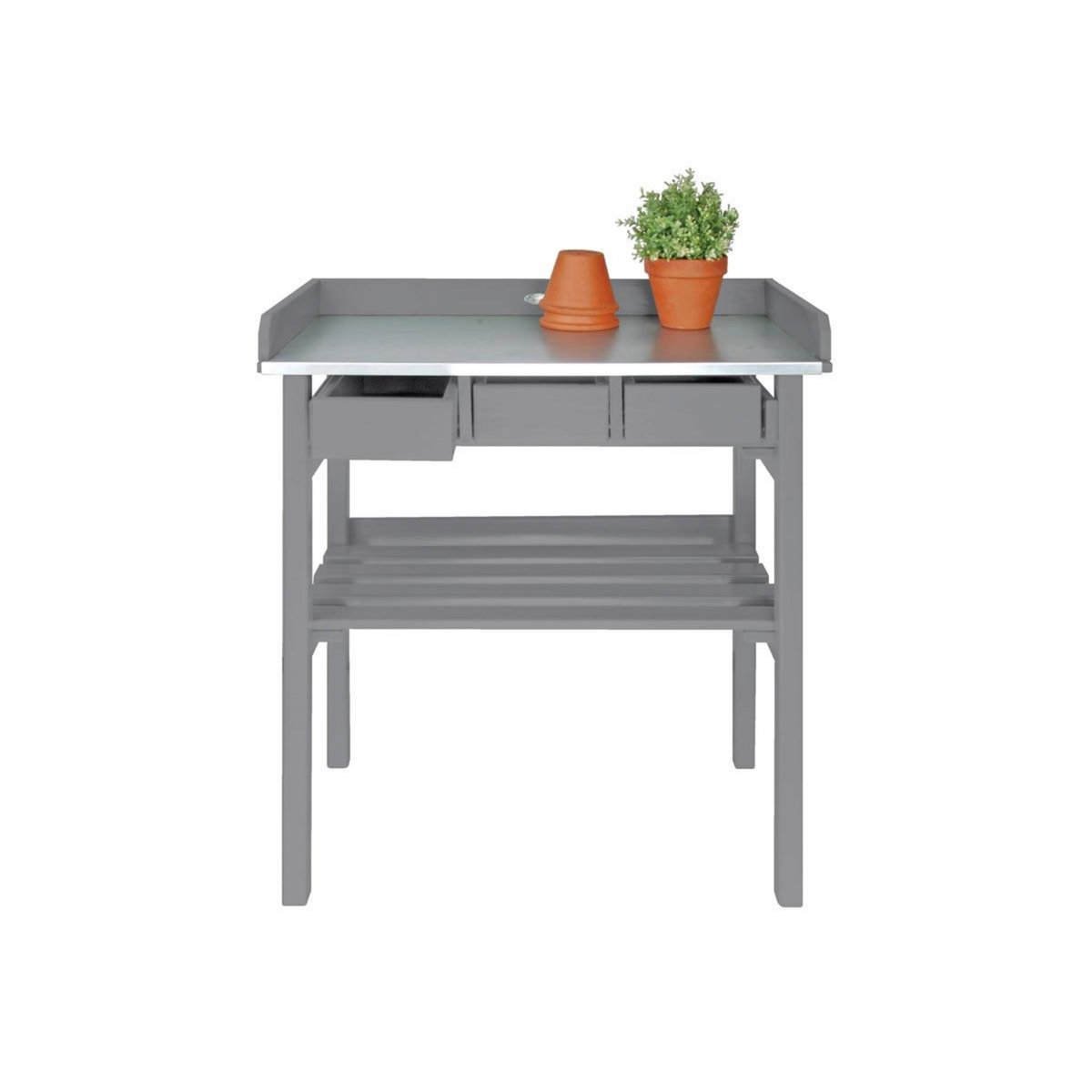 ESSCHERT DESIGN Table de jardinage surélevée grise - Esschert Design