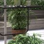 OUTSUNNY Table de balcon suspendue hauteur réglable métal noir
