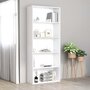 Voir la diapositive 1 : VIDAXL Bibliotheque a 5 niveaux Blanc 80x30x189 cm Bois d'ingenierie